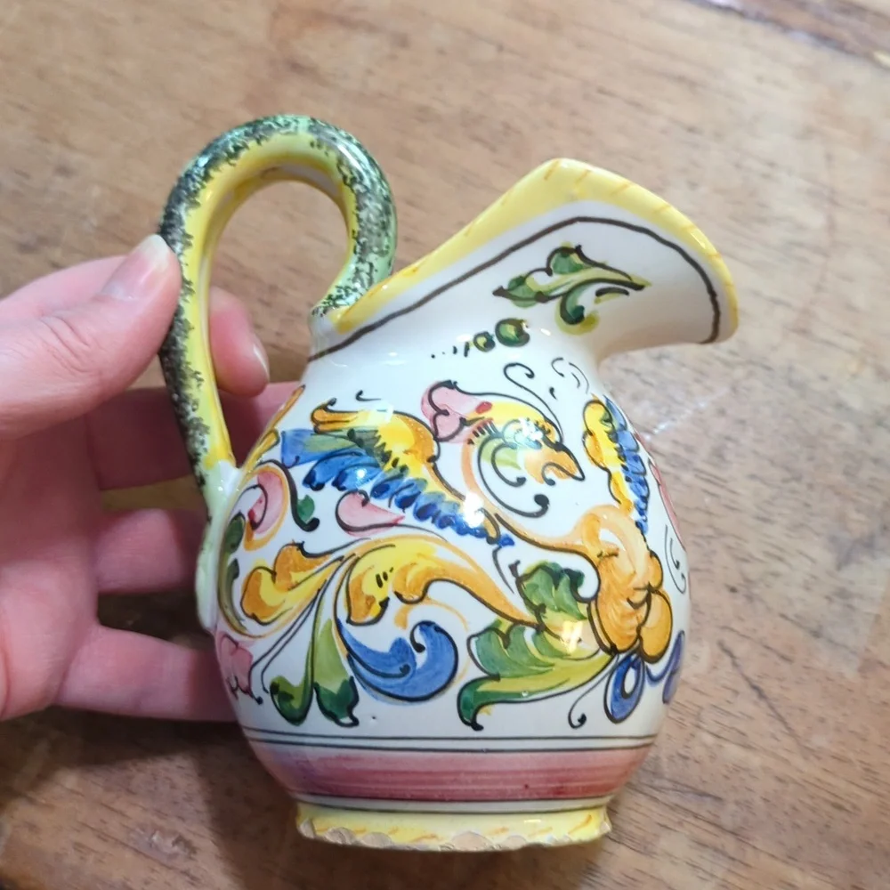 Mid Century Italian Majolica Milk And Sugar - Picture 3 of 15